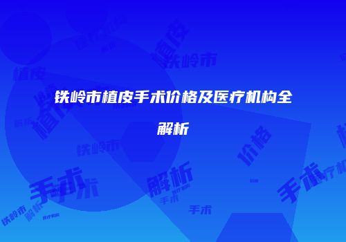 铁岭市植皮手术价格及医疗机构全解析