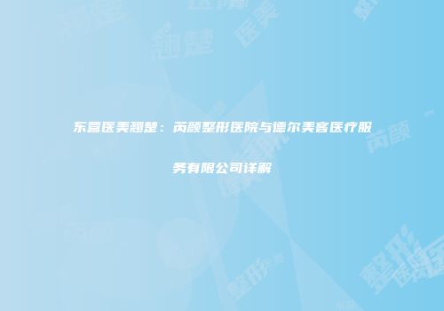 东营医美翘楚：芮颜整形医院与德尔美客医疗服务有限公司详解