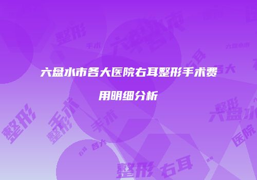 六盘水市各大医院右耳整形手术费用明细分析