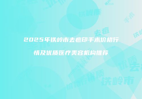 2025年铁岭市去痘印手术价格行情及优质医疗美容机构推荐